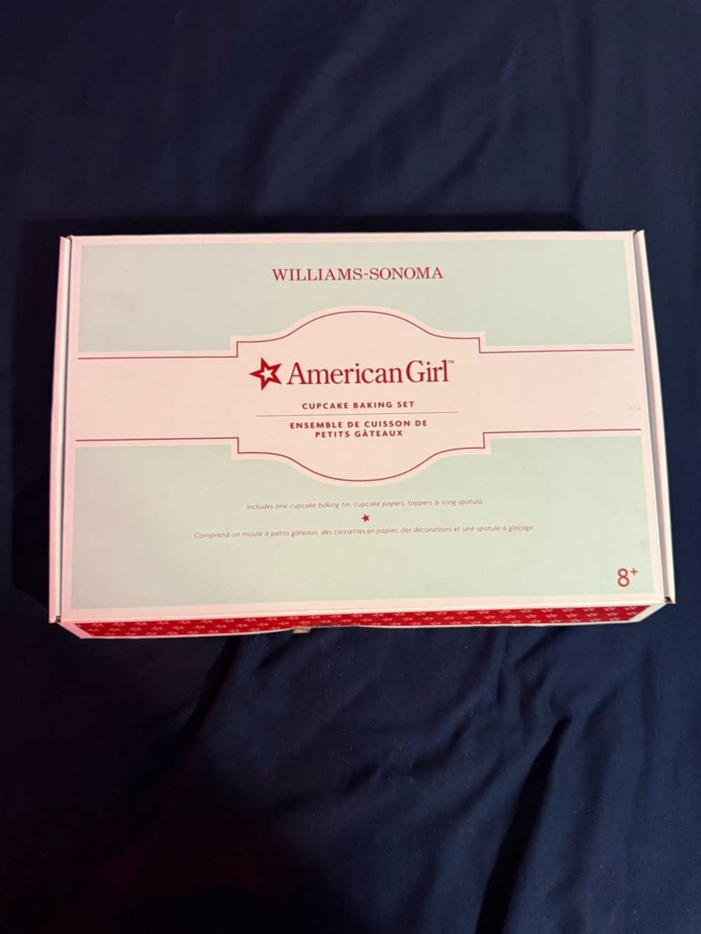 AMERICAN GIRL Cupcake Baking Set By Williams Sonoma New Open Box Liners Spatula